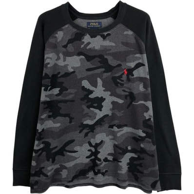 古着 ラルフローレン Ralph Lauren POLO RALPH LAUREN 迷彩柄 サーマルロンT ワッフル メンズXL相当/eaa662165
