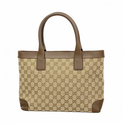 【6dc3383-k】グッチ トートバッグ GGキャンバス 002 1119 キャンバス ブラウン シャンパンゴールド金具【中古】レディース
