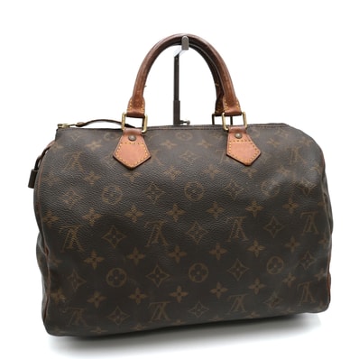 LOUIS VUITTON(ルイ・ヴィトン)スピーディ30 ヴィンテージ ハンドバッグ モノグラム ブラウン PVC レザー ゴールド金具 レディース メンズ M41526【中古】