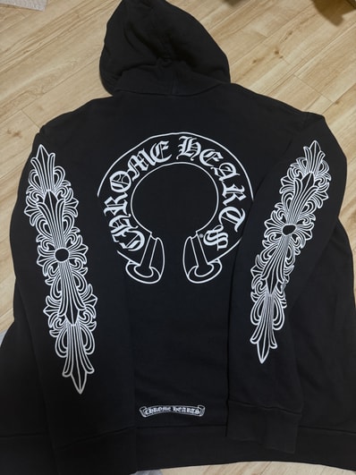 Chrome Hearts Horseshoe Floral Pullover Hoodie "Black"