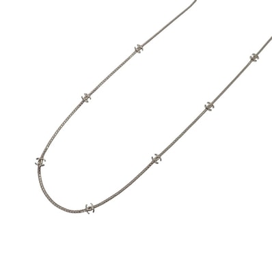 シャネル ココマーク ロングネックレス シルバー【中古】【Aランク】