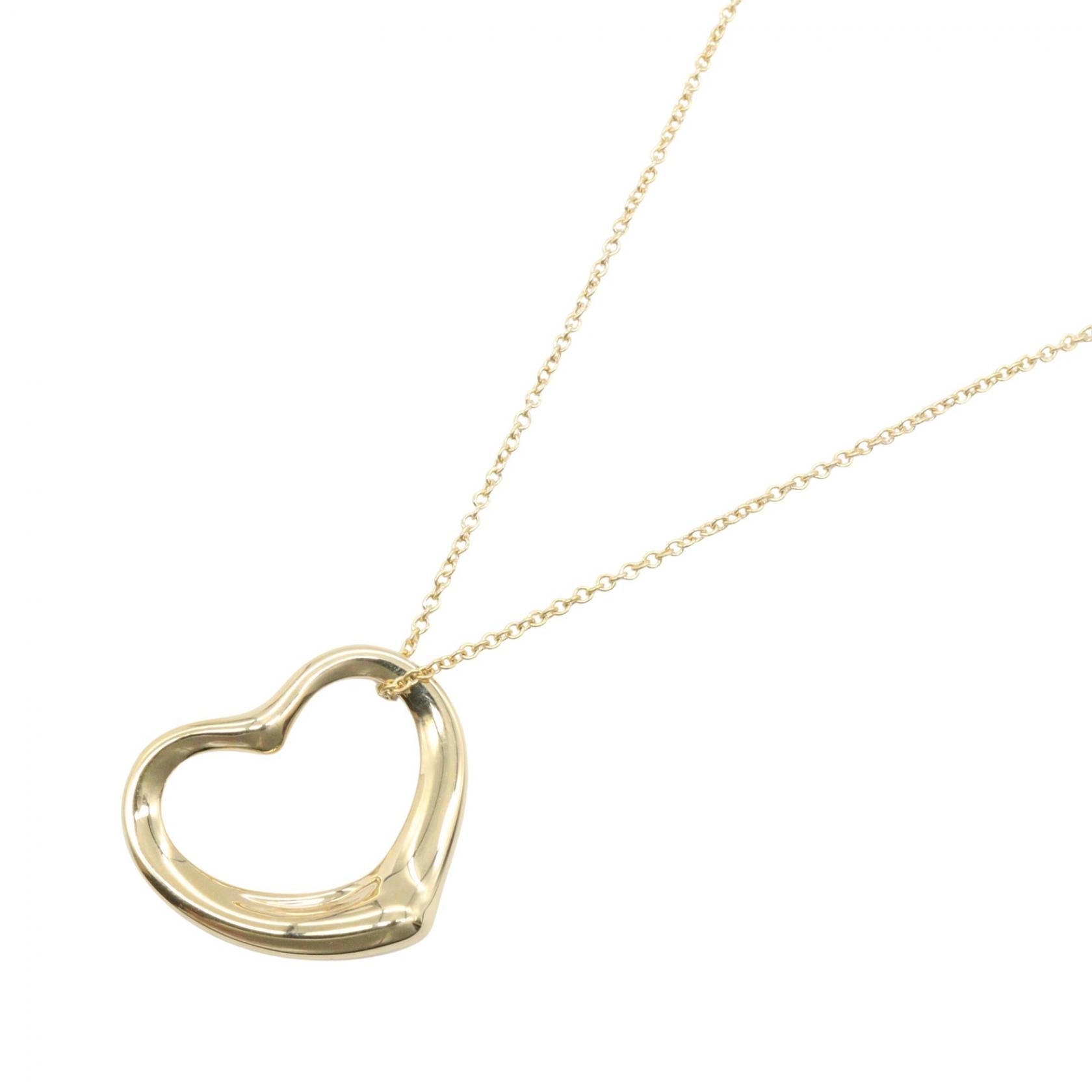 ティファニー TIFFANY&CO オープンハート ネックレス ネックレス ジュエリー K18(イエローゴールド) レディース ゴールド系 【中古】