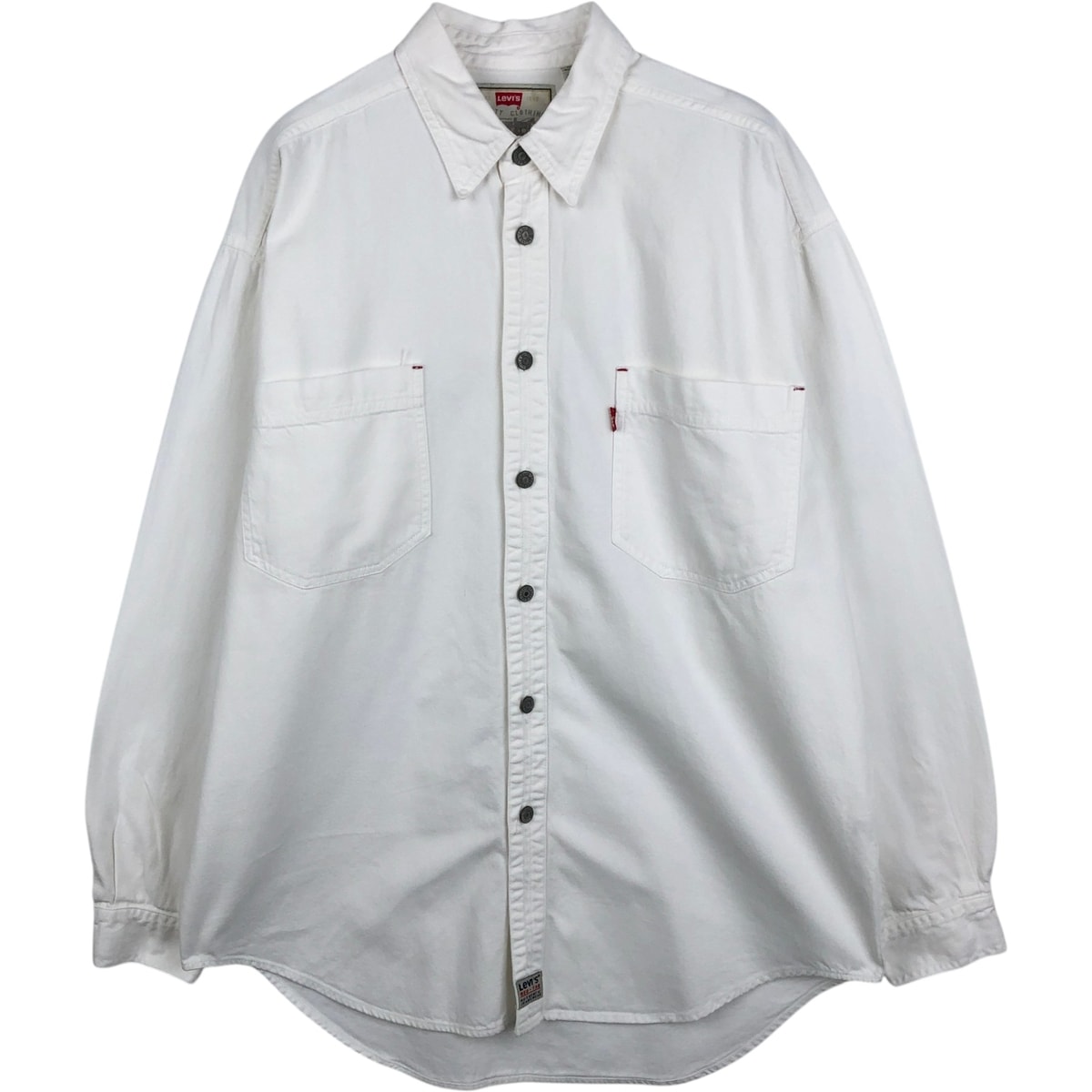 古着 リーバイス Levi's RED TAB 長袖 ホワイトデニムシャツ メンズM相当/eaa652022