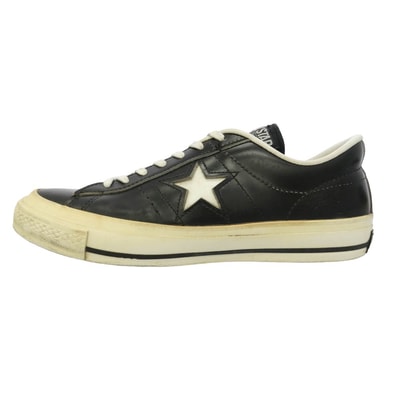 CONVERSE コンバース 日本製 ONE STAR J ワンスター ローカット レザー スニーカー ブラック系 7【中古】