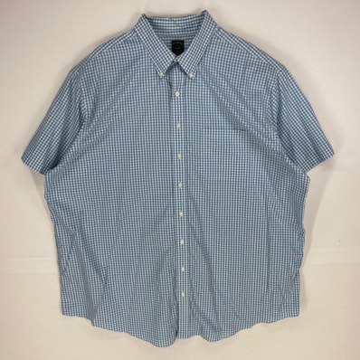 古着 ブルックスブラザーズ Brooks Brothers 半袖シャツ ボタンダウン 胸ポケット 1818 3XLT ブルー系 チェック メンズ