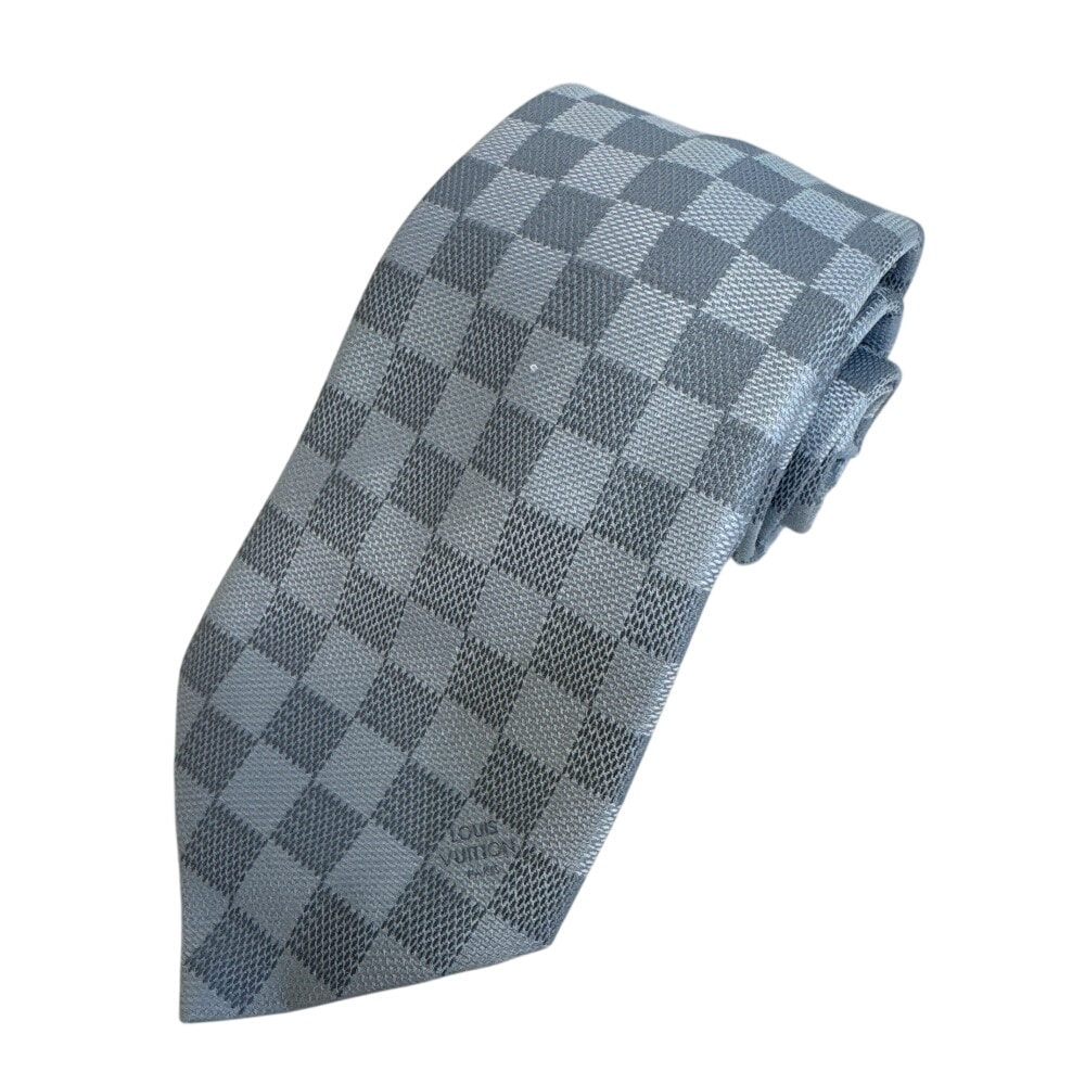 ルイヴィトン LOUIS VUITTON ネクタイ ダミエクラシック クラヴァット ダミエクラシック8CM ビジネス 通勤 フォーマル M78754 ブルー