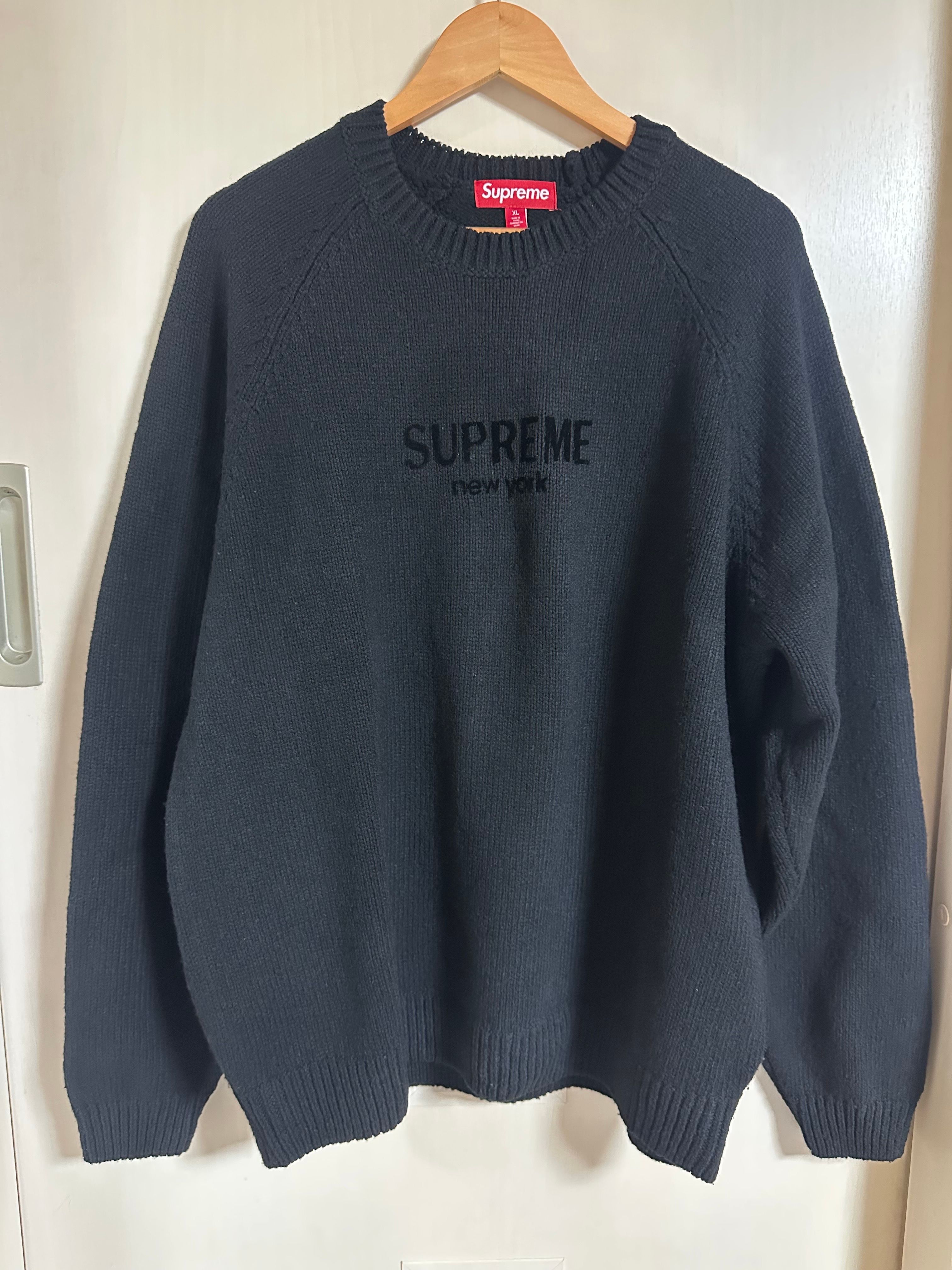 Supreme Flocked Logo Sweater 
