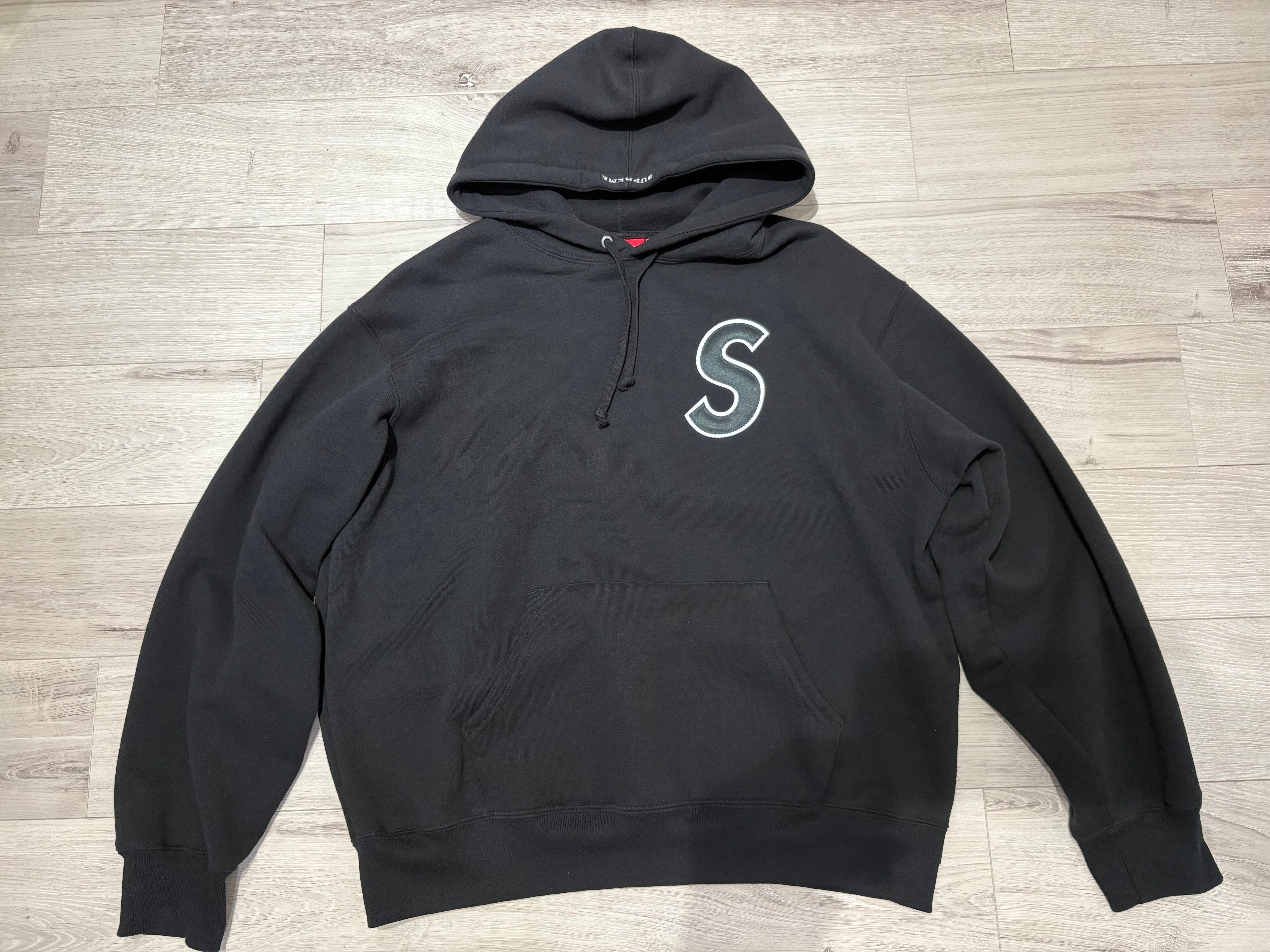 Supreme S Logo Hooded Sweatshirt "Black"
