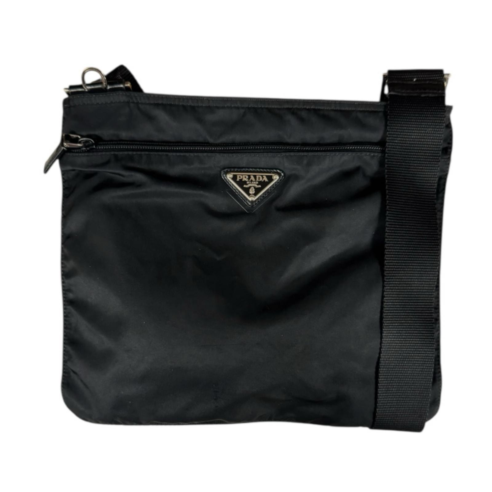 プラダ ショルダーバッグ ナイロン ブラック メンズ PRADA  中古