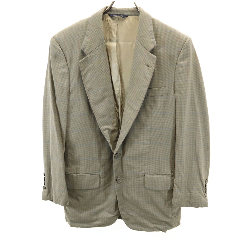Burberrys バーバリーズ 90s USA製 オールド チェック柄 テーラードジャケット ベージュ 他 肩パッドあり