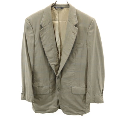 Burberrys バーバリーズ 90s USA製 オールド チェック柄 テーラードジャケット ベージュ 他 肩パッドあり