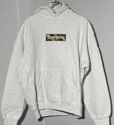 Supreme Box Logo Hooded Sweatshirt "Ash Grey" (23FW)