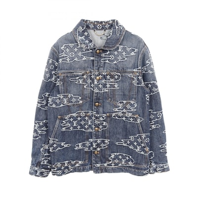 ルイ・ヴィトン LOUIS VUITTON モノグラム デニム ワークウェア ブルゾン デニムジャケット 衣料品 アウター コットン メンズ ネイビー系 RM252M YPZ HTA83W 【中古】