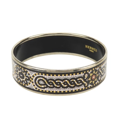 【中古】 エルメス ブレスレット エマイユGM エナメル メタル マルチカラー シルバー金具 七宝 アクセサリー バングル レディース 女性 HERMES