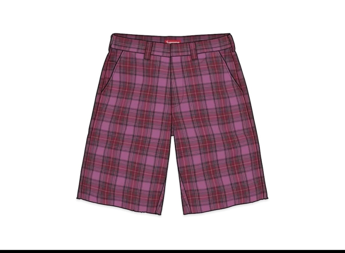Supreme Work Short (26SS) "Purple Plaid"