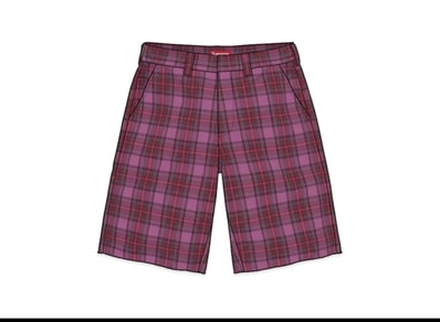 Supreme Work Short (26SS) "Purple Plaid"