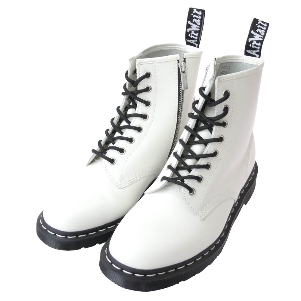 Dr.Martens ドクターマーチン ブーツ 1460 ZIP WS BEX ZIP ジップ ベックス ホワイトステッチ 8 ホール ブーツ ホワイト系 US10【新古品】【未使用】【中古】