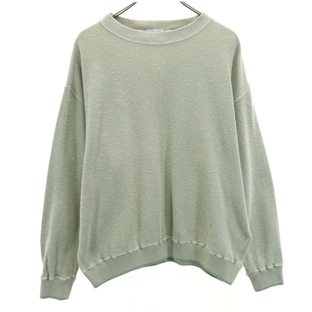 KENZO HOMME ケンゾーオム 90s 日本製 オールド バックロゴ刺繍 長袖 セーター F グリーングレー系 ニット