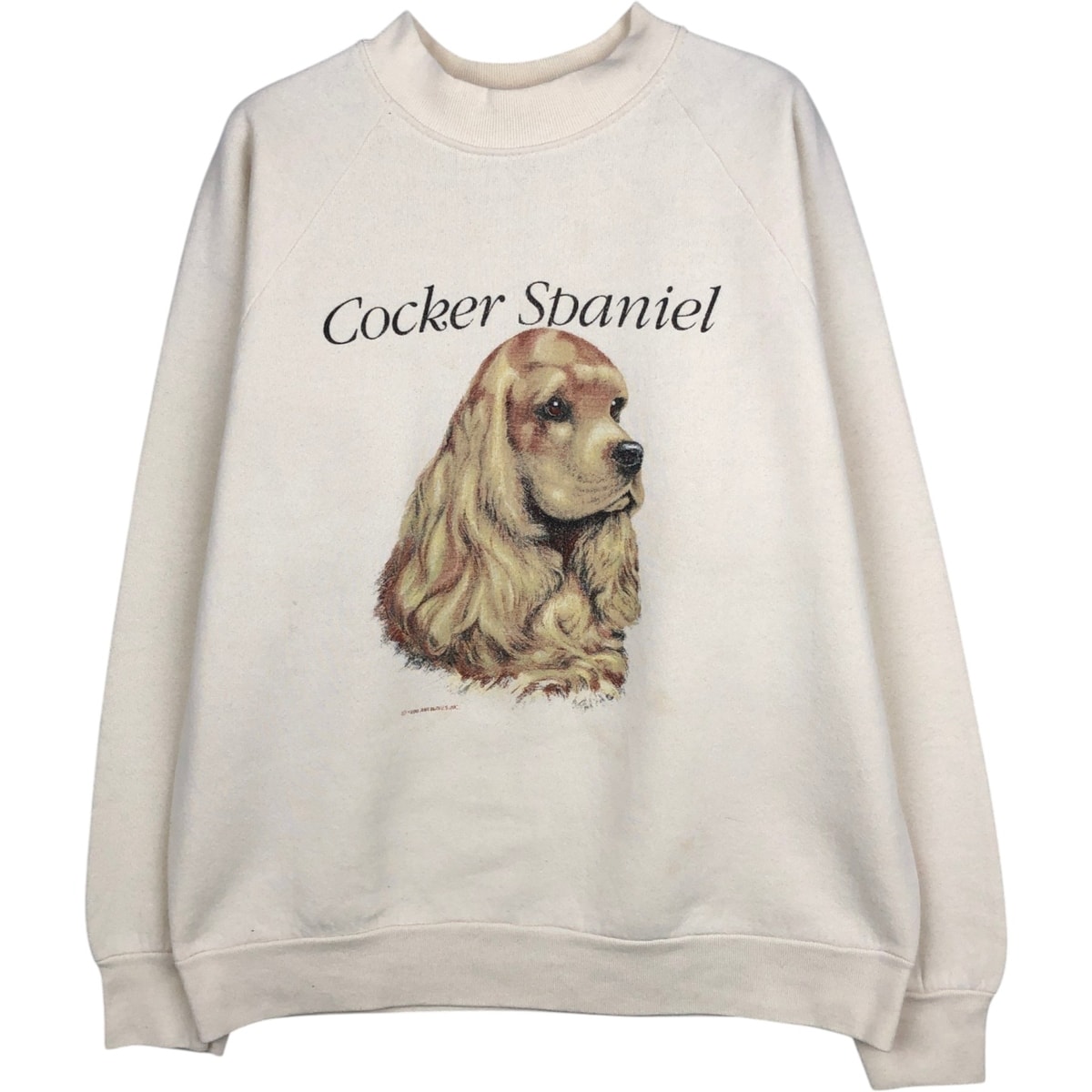 古着 90年代 フルーツオブザルーム FRUIT OF THE LOOM COCKER SPANIEL コッカースパニエル 犬柄 アニマル スウェットシャツ トレーナー USA製 レディースM相当 ヴィンテージ/eaa495693