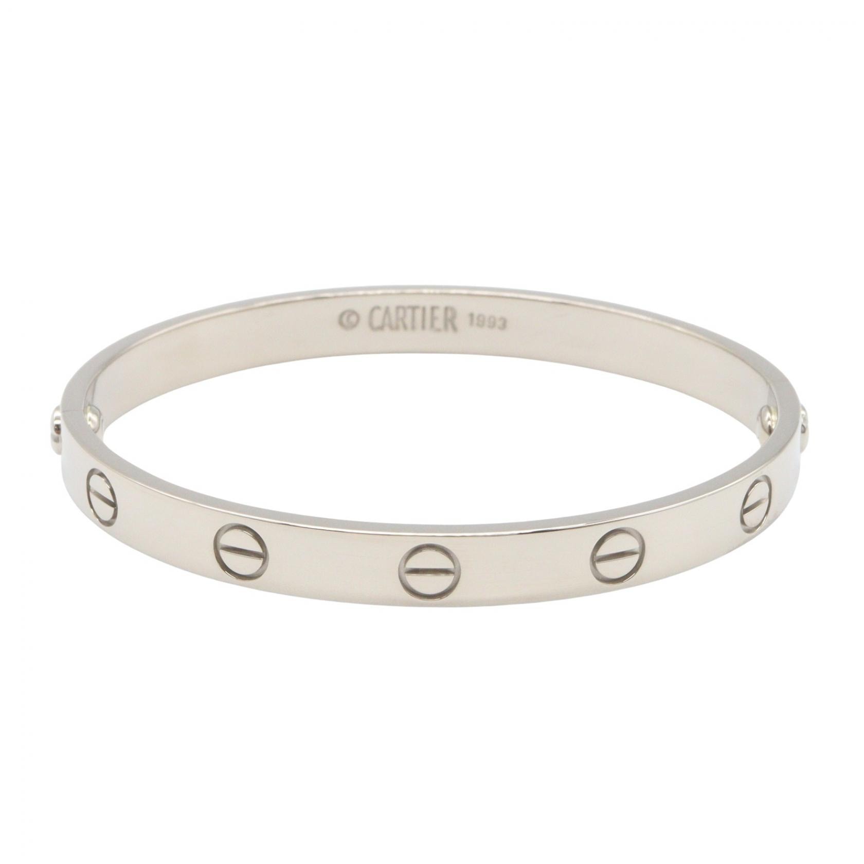 カルティエ CARTIER ラブブレス ブレスレット アクセサリー K18WG(ホワイトゴールド) レディース シルバー系 B6067600 【中古】