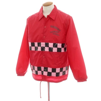 【中古】コムデギャルソン COMME des GARCONS 2024年秋冬 ナイロン コーチジャケット レッド【サイズM】【ユニセックス】