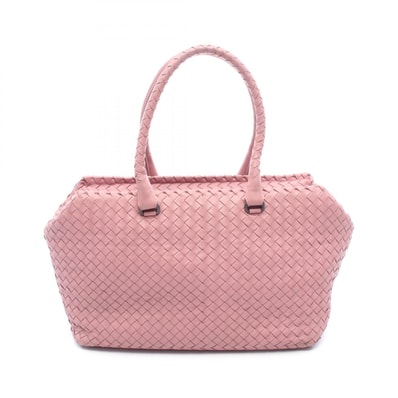 ボッテガヴェネタ BOTTEGA VENETA イントレチャート トートバッグ バッグ ラムスキン(羊革) レディース ピンク系 【中古】