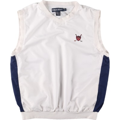 古着 90年代 ラルフローレン Ralph Lauren POLO GOLF ポロゴルフ Vネック ウォームアップベスト メンズM相当 ヴィンテージ/eaa557100