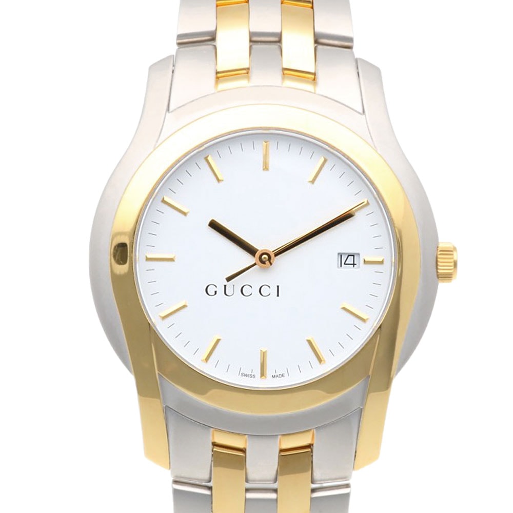 グッチ 腕時計 時計 ステンレススチール 5500XL クオーツ メンズ 1年保証 GUCCI  中古