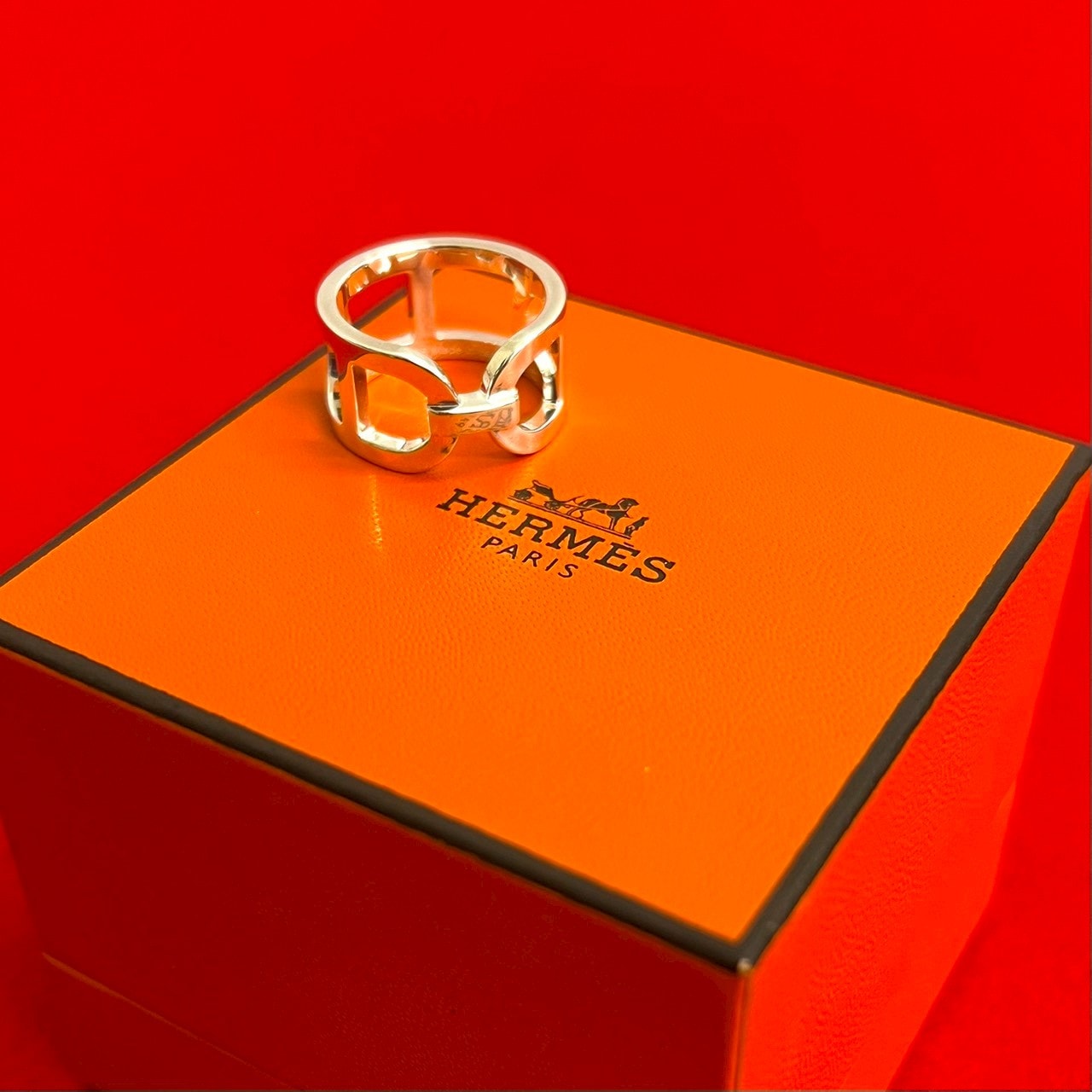 HERMES エルメス エヴァー シェーヌダンクル MM シルバー925 リング・指輪 12号 シルバー
33065