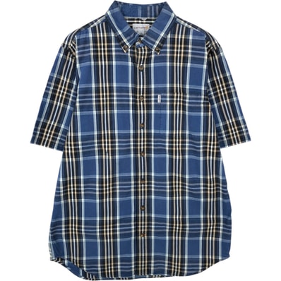古着 カーハート Carhartt チェック柄 ボタンダウン 半袖 ワークシャツ メンズL相当/eaa650770