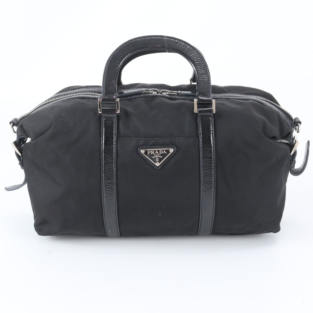 ■美品 プラダ テスート ナイロントライアングルロゴトート バッグ