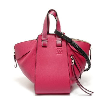 ロエベ LOEWE ハンモック レザー 2WAYハンドバッグ レッド ハンドバッグ【中古】