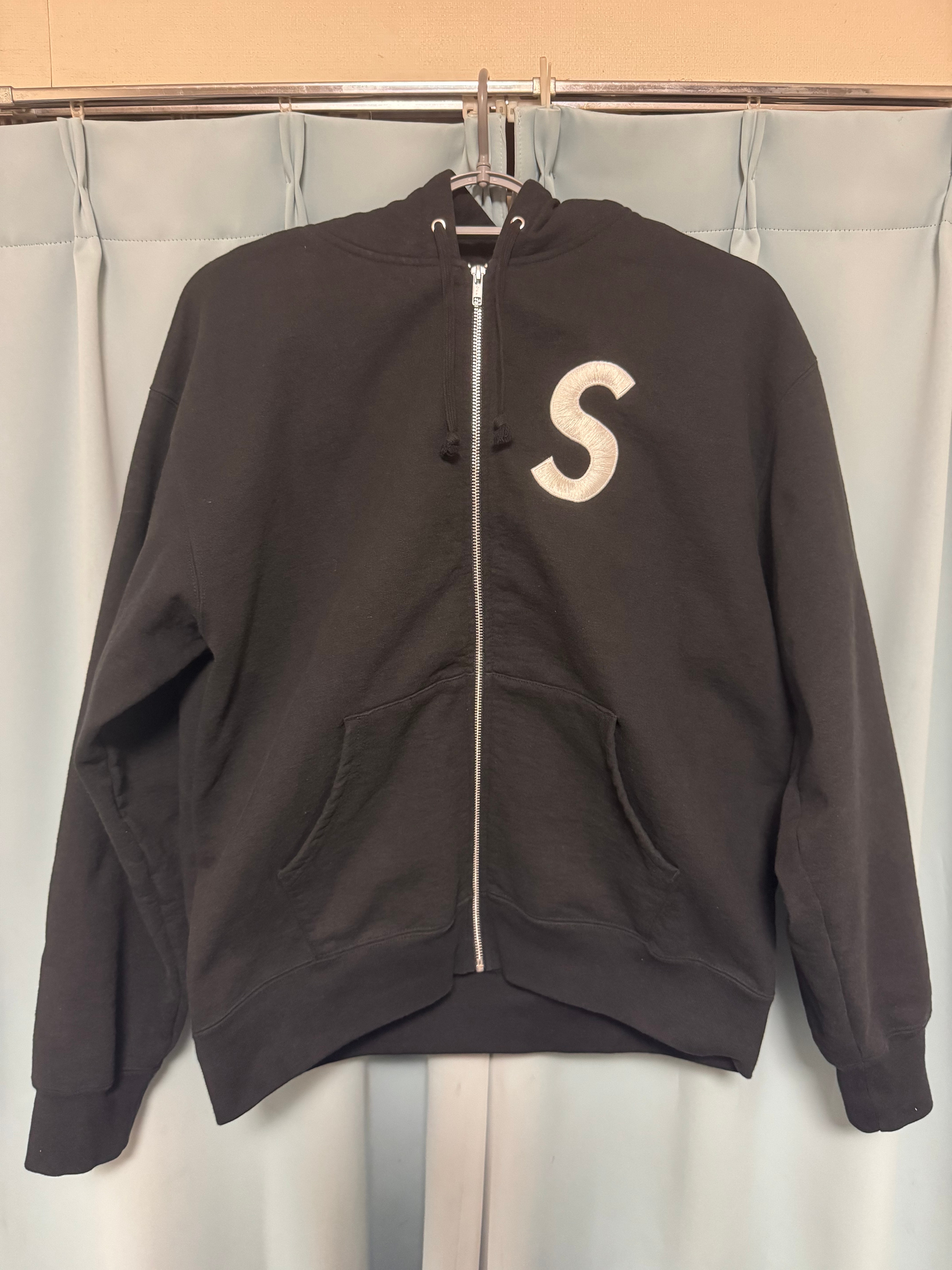 Supreme S Logo Zip Up Hooded Sweatshirt "Black" (FW24)