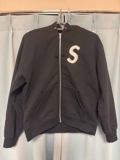 Supreme S Logo Zip Up Hooded Sweatshirt "Black" (FW24)