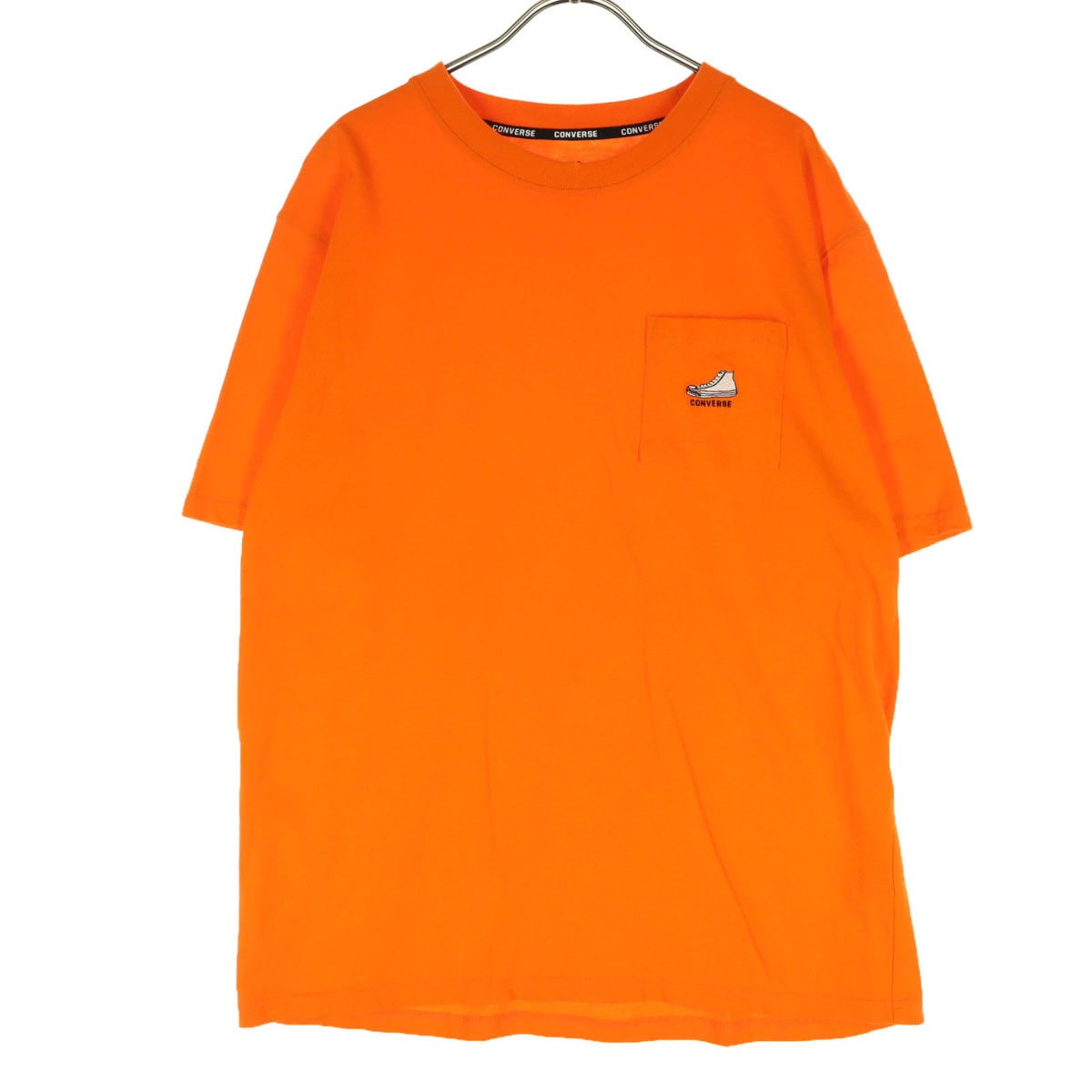 CONVERSE ALL STAR コンバースオールスター ワンポイント 半袖 Tシャツ LL オレンジ