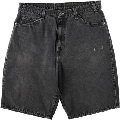 古着 リーバイス Levi's 550 RELAXED FIT ブラックデニムショーツ ハーフパンツ メンズw36相当/eaa637120