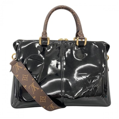 LOUIS VUITTON ルイヴィトン ショルダーバッグ トート・ミロワール LVロゴ 斜め掛け M54626 ヴェルニ モノグラム・キャンパス ブラック 黒 レディース【中古品】