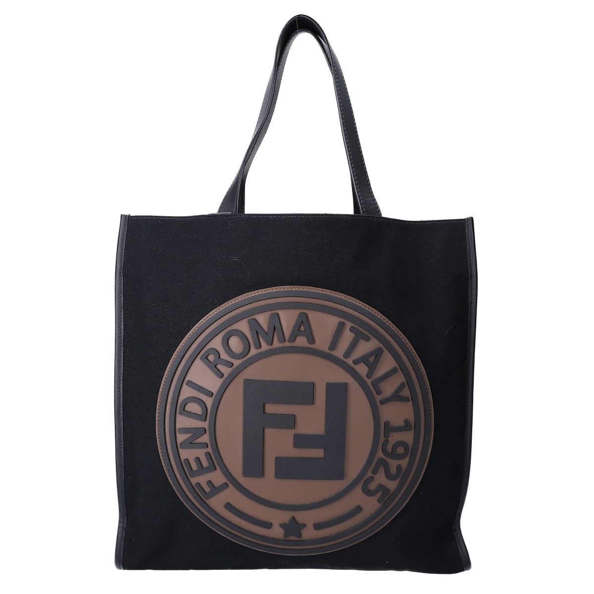 フェンディ 【美品】7VA435 ラバーロゴ キャンバス/レザー
