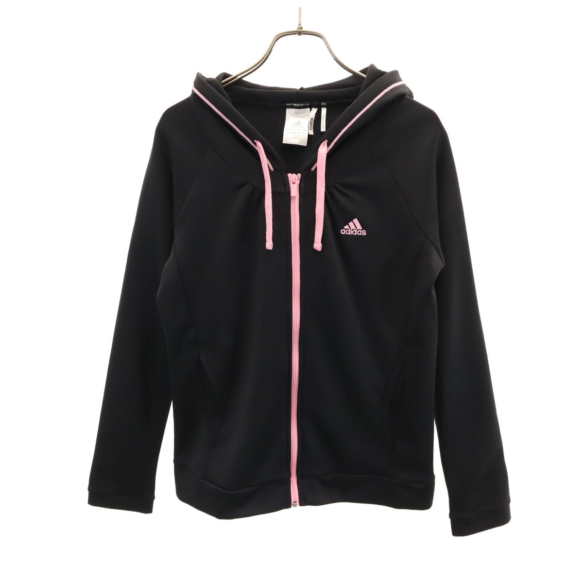 adidas アディダス トレーニング 長袖 ジップパーカー M ブラック ジャージ