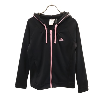 adidas アディダス トレーニング 長袖 ジップパーカー M ブラック ジャージ