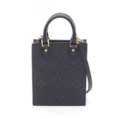 ルイ・ヴィトン LOUIS VUITTON プティット サックプラ 2WAY ハンドバッグ バッグ レザー モノグラム・アンプラント ノワール レディース ブラック系 M81417 【中古】