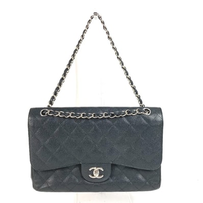 シャネル CHANEL CC ココマーク マトラッセ キルティング 30 Wフラップ カバン Wチェーン 斜め掛け チェーンバッグ フラップ ショルダーバッグ キャビアスキン ブラック