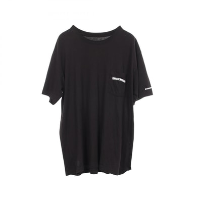 クロムハーツ CHROME HEARTS スクロールラベル ロゴ 半袖Tシャツ 衣料品 トップス コットン メンズ ブラック系 【中古】