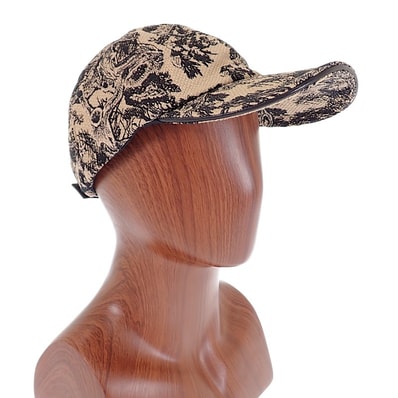 ディオール Dior トワル ドゥ ジュイ D-PLAYER 58 25TJV922X132 キャップ コットン ベージュ ブラック レディース メンズ【中古】【Aランク】