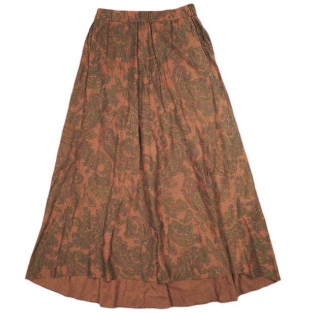 Pilgrim Surf+Supply ピルグリム サーフ+サプライ 20AW ペイズリーフレアロングスカート 37-27-0069-879 0 Brown BEAMS イージー マキシー ボトムス g25485