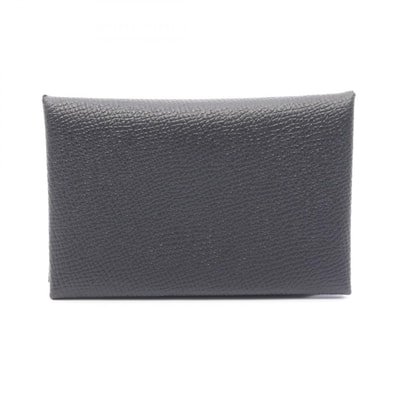 エルメス HERMES カルヴィ コインケース 財布 カーフ(牛革) ヴォーエプソン ヴォーエプソン W刻印(2024年製造) レディース ブラック系 【中古】