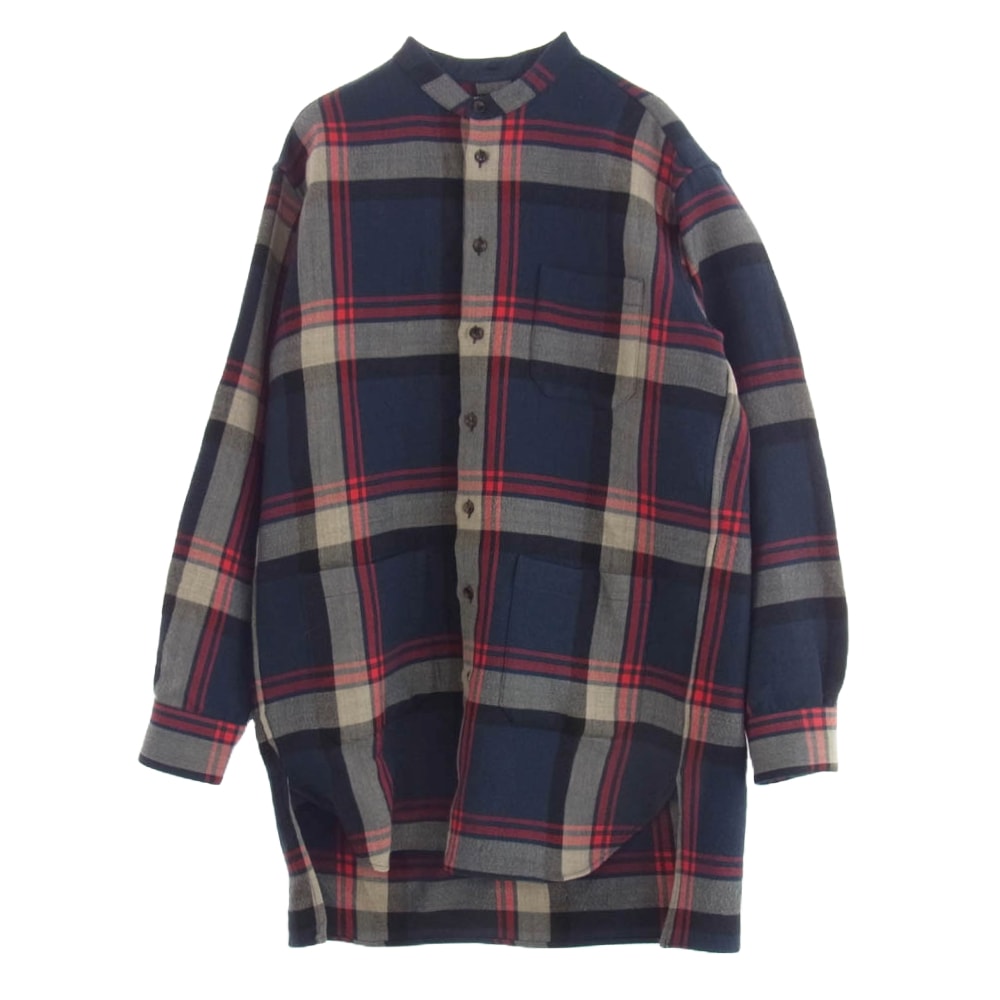 GUCCI グッチ コート 495091 チェック柄 ウール シャツ ジャケット コート ※襟欠品 マルチカラー系 48【中古】