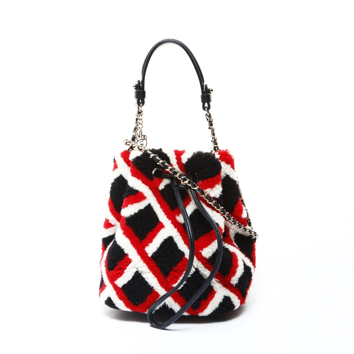 シャネル CHANEL 23番台 ムートン ボア バスケット 2016-2017 ショルダーバッグ【中古】