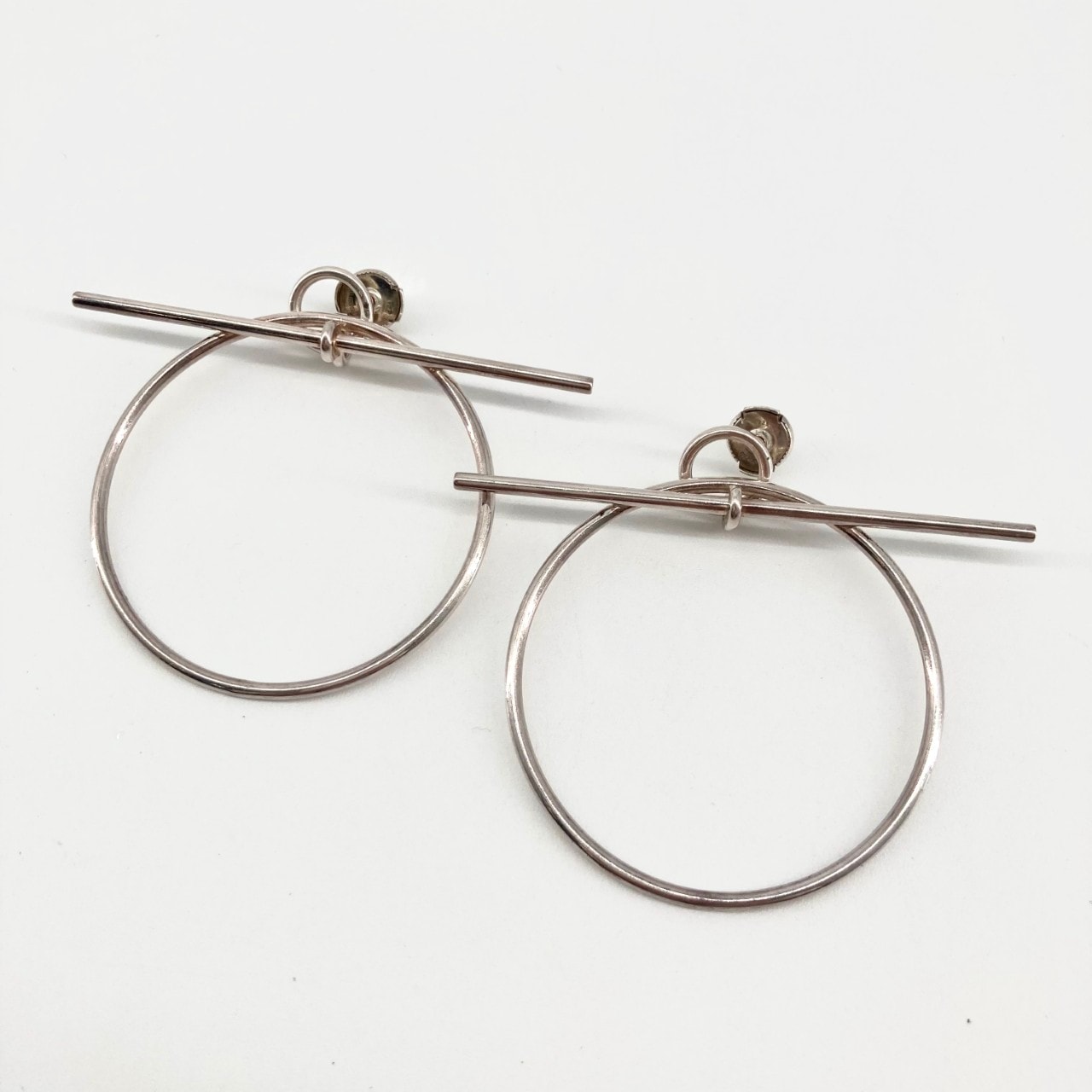 HERMES(エルメス) エシャペ ループ MM Ag925 ピアス シルバー