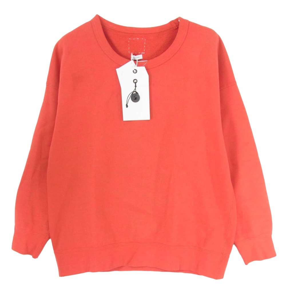VISVIM ビズビム スウェット 17AW 0117205010017 JUMBO CREWNECK L/S VEGGIE DYE ジャンボ クルーネック スウェット 長袖 レッド系 2【美品】【中古】